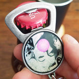 360 graphix round bottle opener key chains clear decal