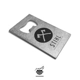 raw metal custom printed credit card bottle opener usa made