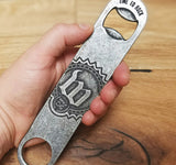 vintage iron custom die struck bottle opener