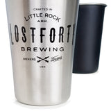 custom imprinted stainless steel pint cups
