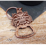 vintage copper die cast bottle opener keychain