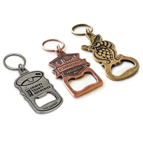 Pinstripe Bottle Opener Key Chain